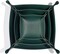 3-Pack PU Leather Jewelry & Desk Organizer Trays – Glossy Catchall Trays in 3 Sizes for Jewelry, Keys, Coins, Sunglasses, Watches, USB Cables, and More (Blackish Green)